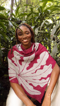 Cargar imagen en el visor de la galería, Poncho Yarumo - vinotinto y gris claro