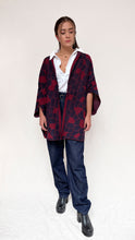 Cargar imagen en el visor de la galería, Cárdigan Libélula - azul oscuro y vinotinto