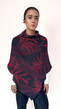 Cargar imagen en el visor de la galería, Poncho Palmas - azul oscuro y vinotinto