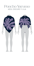 Cargar imagen en el visor de la galería, Poncho Yarumo - azul oscuro y lila