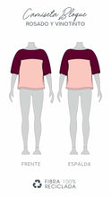 Cargar imagen en el visor de la galería, Camiseta Tejida Bloques - rosado y vinotinto