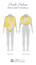 Cargar imagen en el visor de la galería, Poncho Palmas - gris claro y amarillo - DISPONIBLE POR ENCARGO