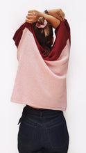 Cargar imagen en el visor de la galería, Camiseta Tejida Bloques - rosado y vinotinto